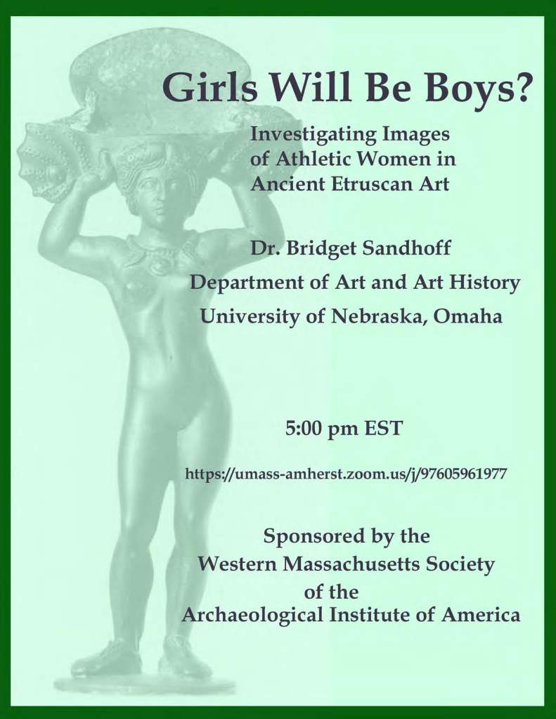 Flyer advertising the lecture by Dr. Bridget Sandhoff